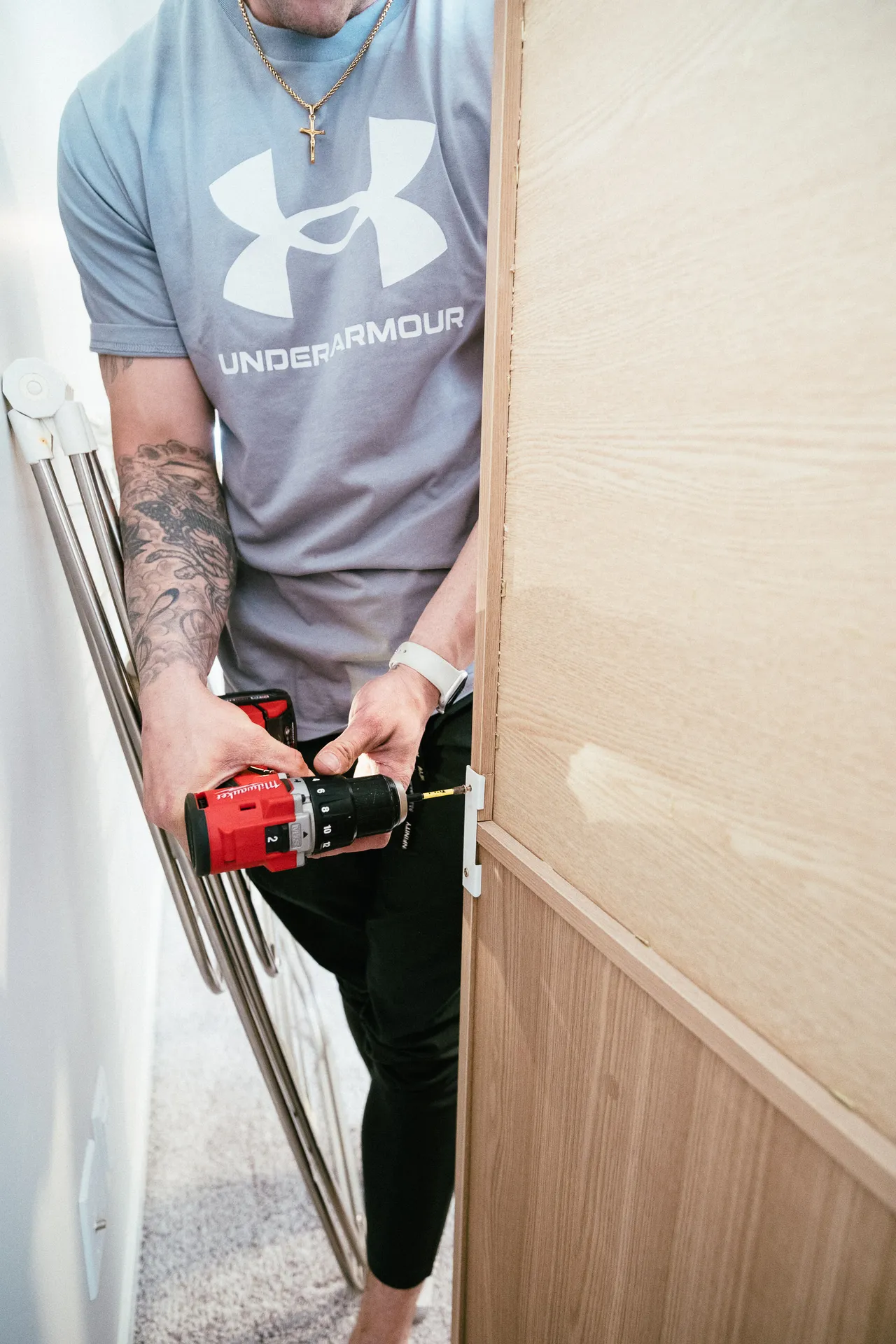 Furniture assembly in Calgary involves using tools to securely attach components to wooden surfaces